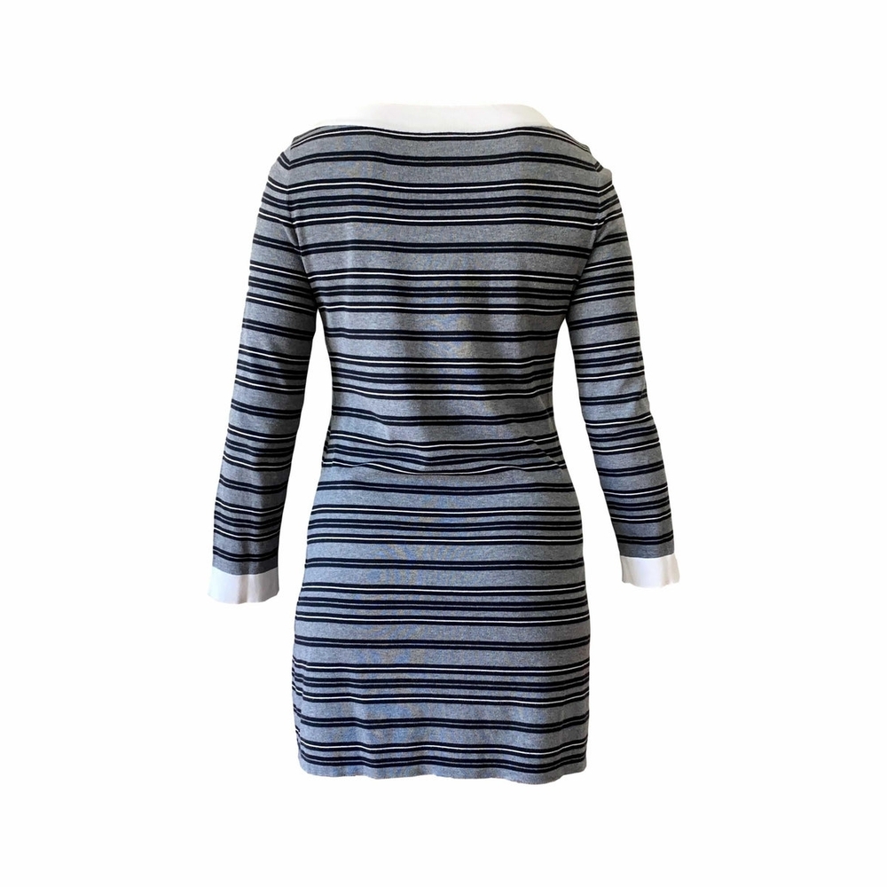 Chanel Striped Gray and Black Dress 34 - Picture 3 of 9
